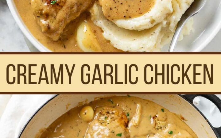 creamy garlic chicken recipe