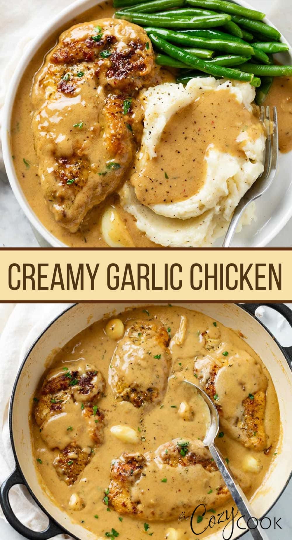 creamy garlic chicken recipe
