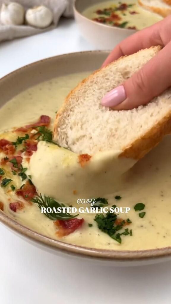 roasted garlic soup recipe