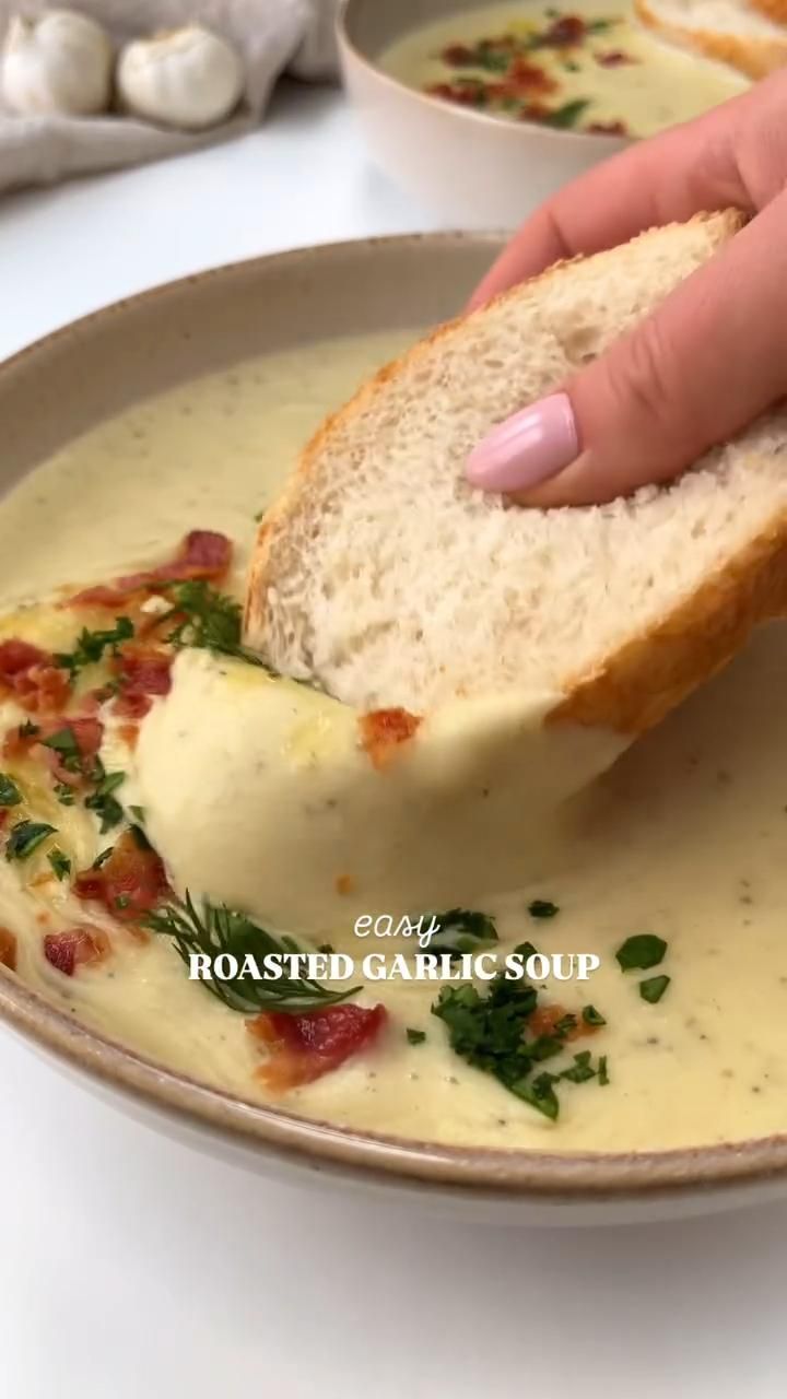 roasted garlic soup recipe
